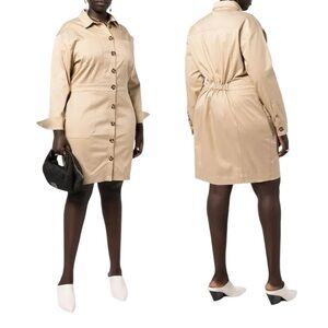 11 HONORE Teedra Mini Long Sleeve Shirt Dress